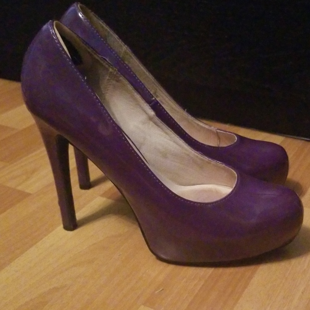 Purple Patent Leather Pumps